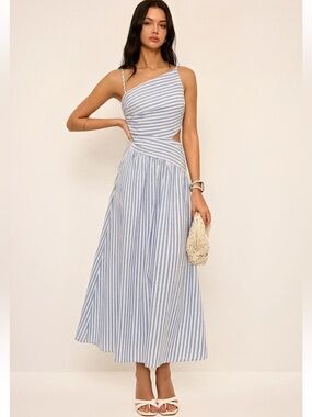 moonlight open back satin slit long dress Commense Moonlight Open Back Satin Slit Long Dress